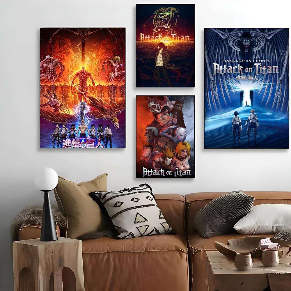Home Cinema Wallpaper - Anime Attack On T-Titan Painting Calligraphy