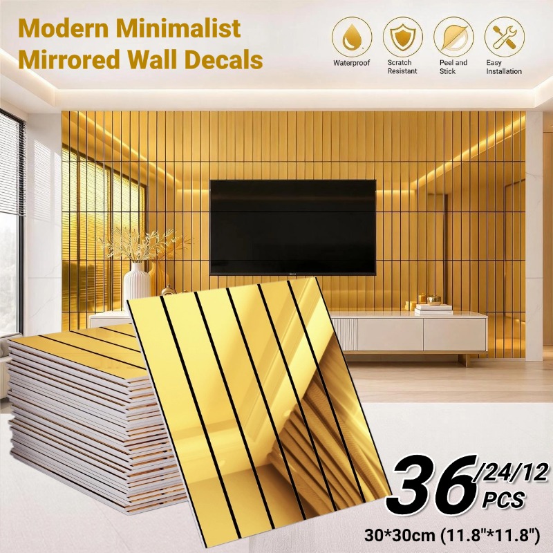 Home Cinema Wallpaper - Mirror Wall Sticker Peel and Stick