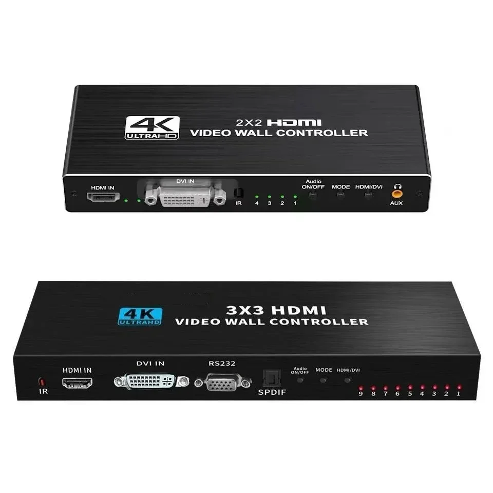 Home Cinema Wall Panels - 4K 3x3 Video Wall Controller 1x2