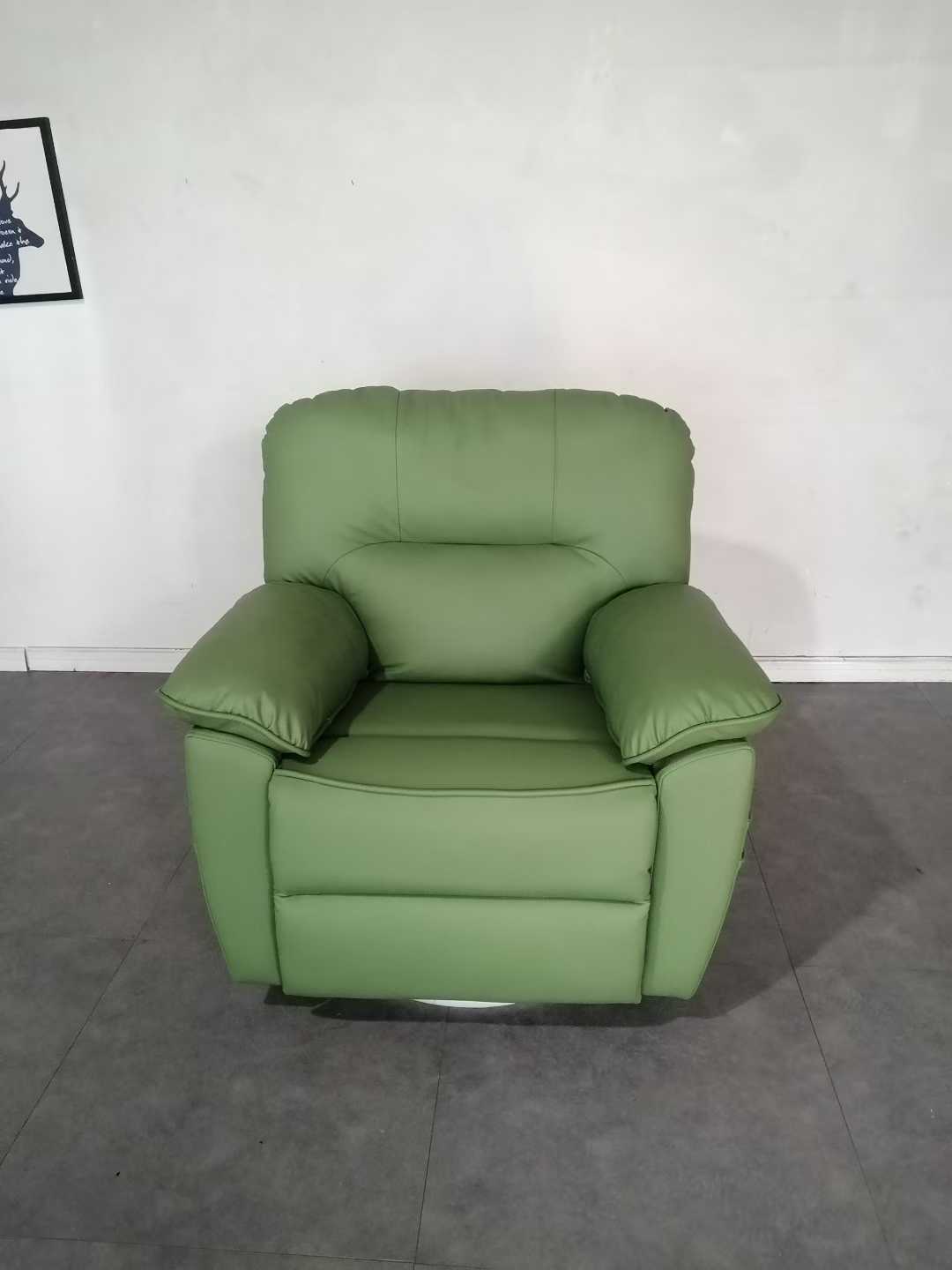Home Cinema Recliner Chairs - Synthetic Leather Metal Frame Modern Cinema