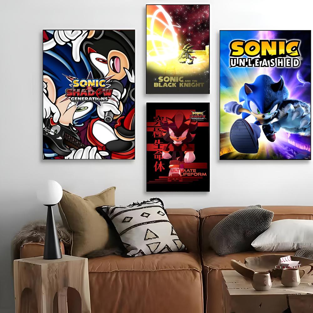 Home Cinema Wallpaper - A-Anime Sonic HedgehogES Painting Calligraphy For