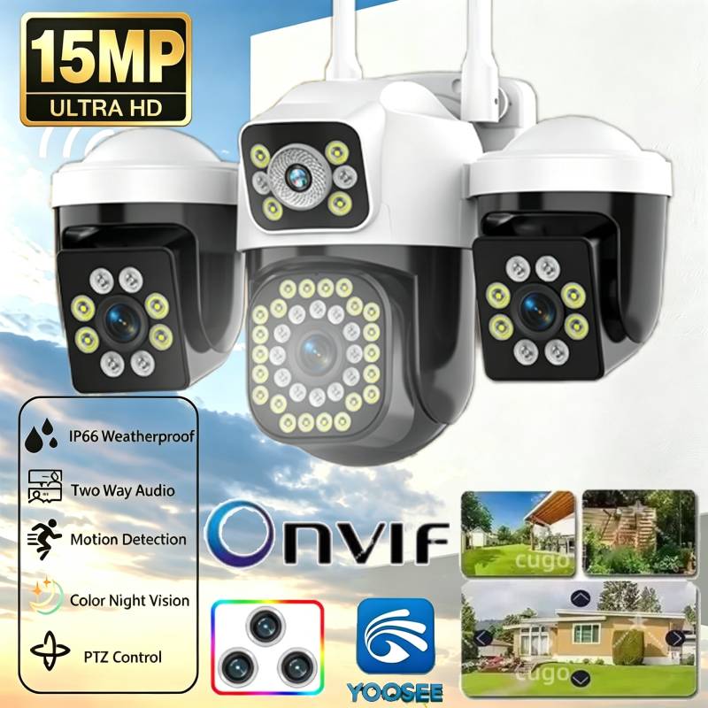 Home Cinema Wall Panels - 15MP Triple Lenses Triple Screens PTZ