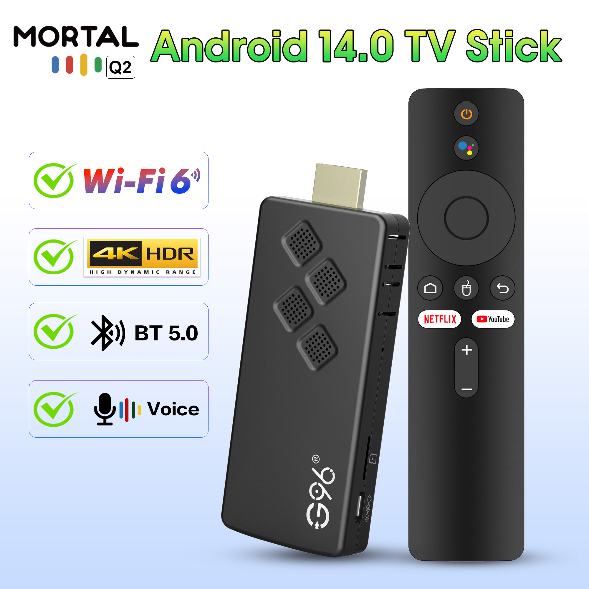 4K Media Player - Q2 New Smart TV Stick High-performance