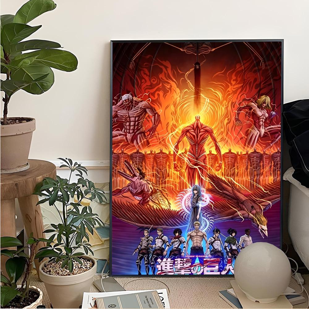 Anime Attack On T-Titan Painti - đánh giá và giá Home Cinema Wallpaper