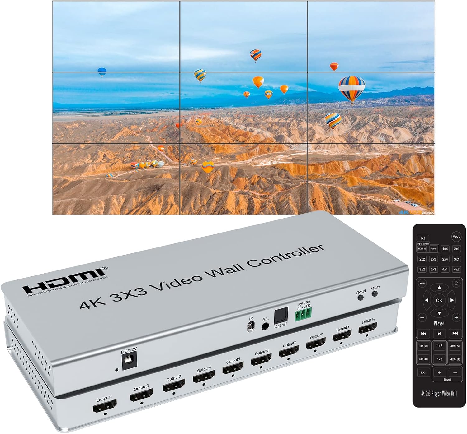 4K 3x3 HDMI Video Wall Control - đánh giá và giá Home Cinema Wall Panels
