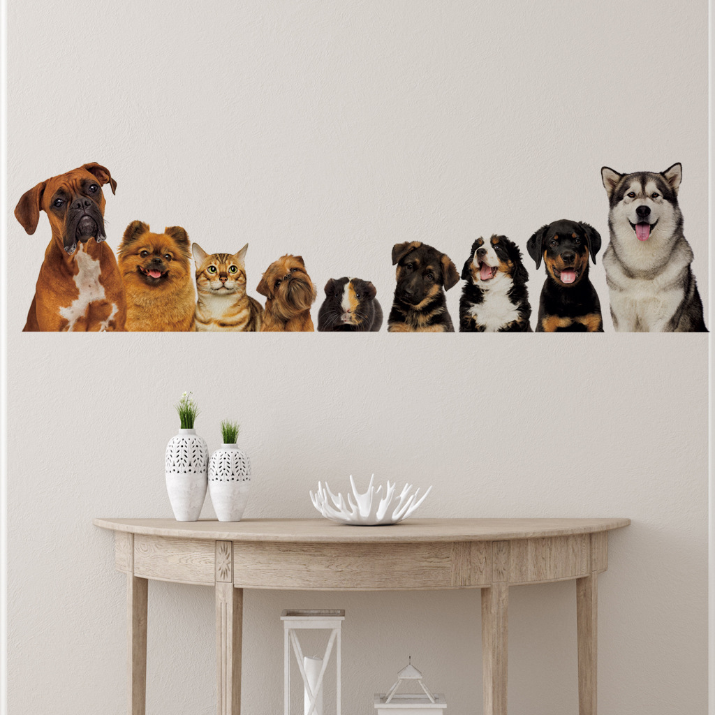 C30# 9 Cute Cats And Dogs Wall - đánh giá và giá Home Cinema Wallpaper