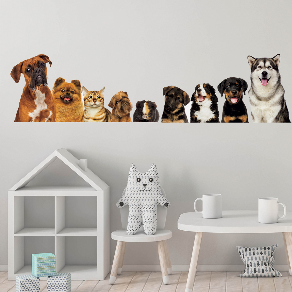 C30# 9 Cute Cats And Dogs Wall - đánh giá và giá Home Cinema Wallpaper