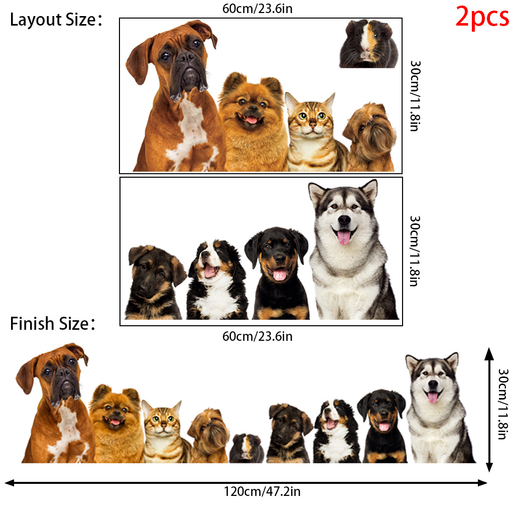 C30# 9 Cute Cats And Dogs Wall - đánh giá và giá Home Cinema Wallpaper