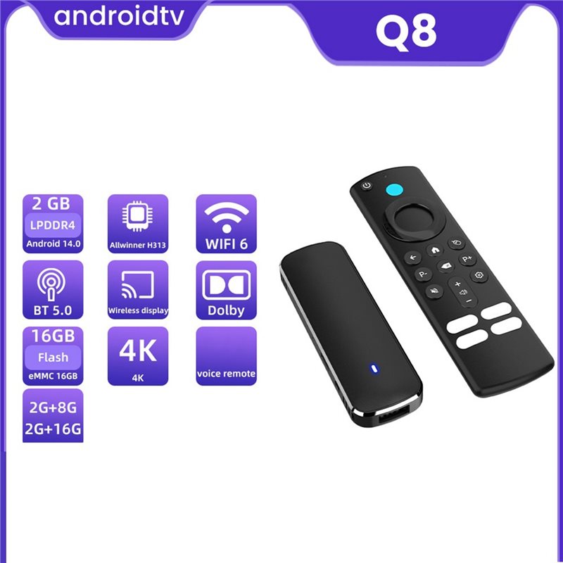 Best-Q8 TV Stick Android 14.0  - đánh giá và giá 4K Media Player