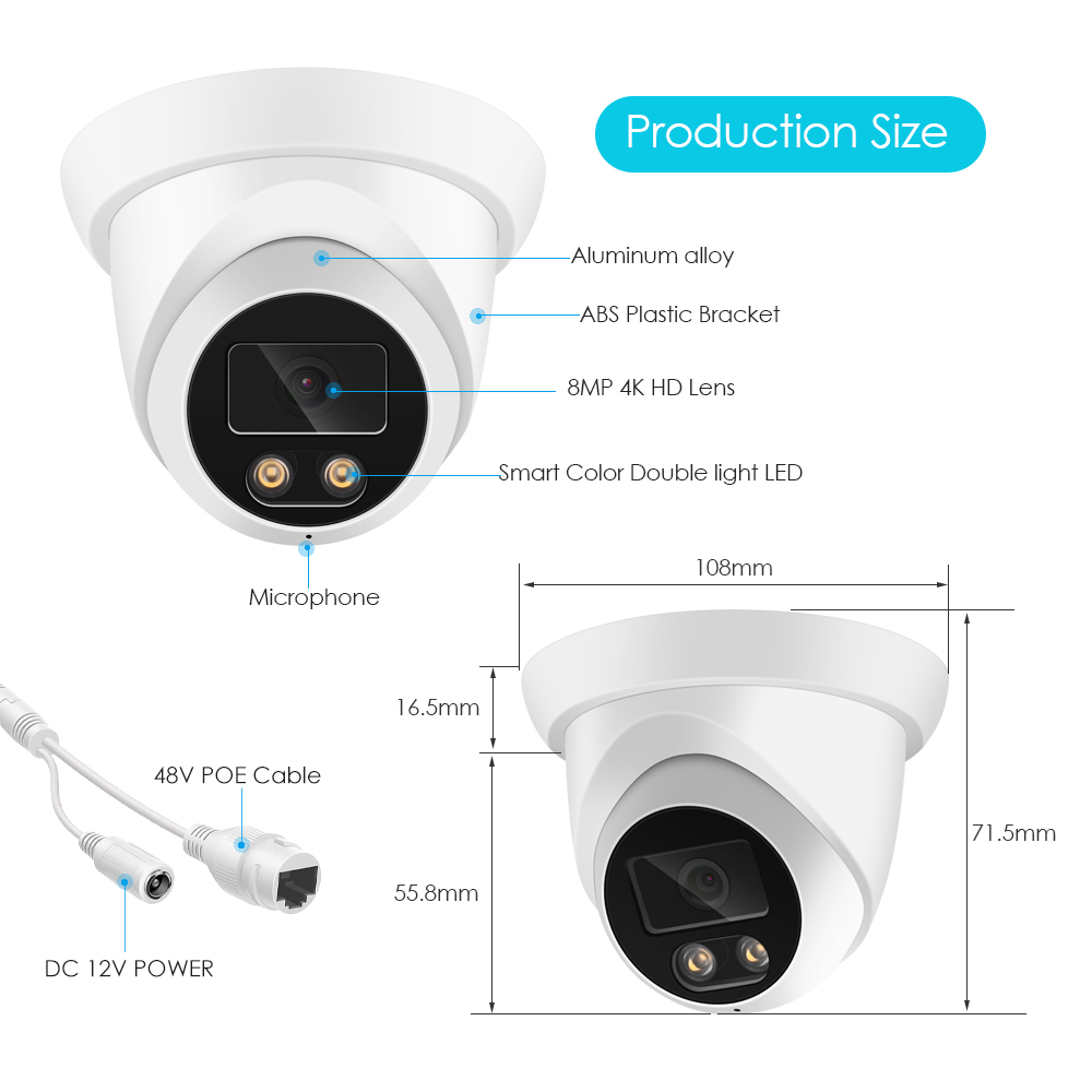 New 4K 8MP IP Camera Audio Out - đánh giá và giá Home Cinema Outdoor