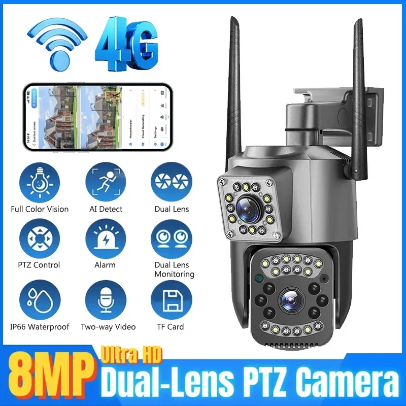 8MP WIFI IP Camera 4K PTZ Dual - đánh giá và giá Home Cinema Outdoor