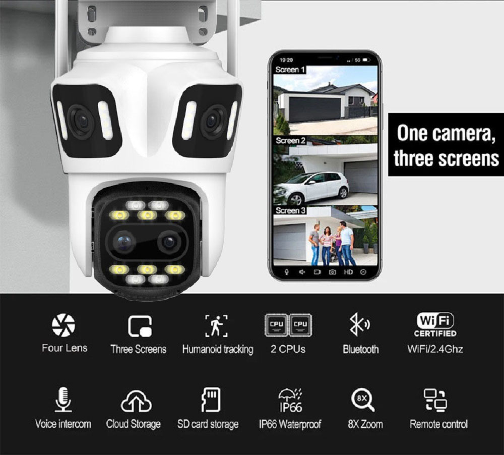 Uzoom 10K 16MP Outdoor PTZ WIF - đánh giá và giá Home Cinema Outdoor
