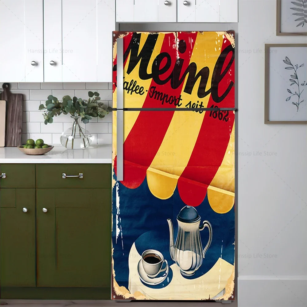 Retro Coffee Background Fridge - đánh giá và giá Home Cinema Wallpaper