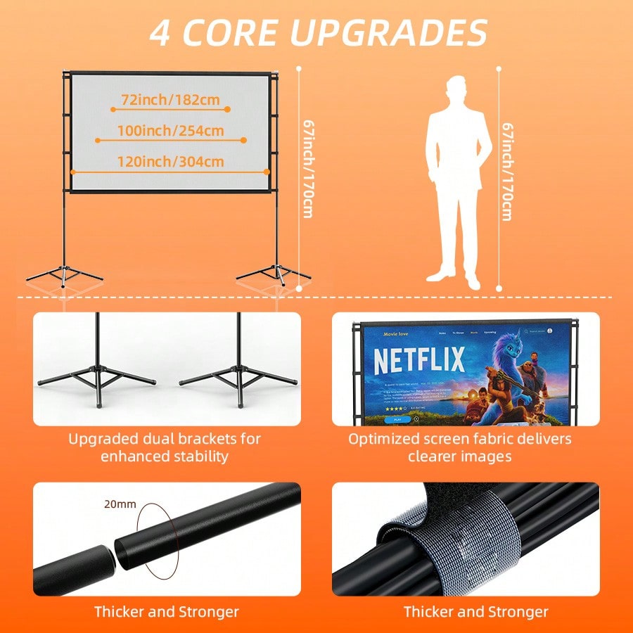 XBJ 100 Inch 4K Ultra HD Proje - đánh giá và giá Home Cinema Outdoor