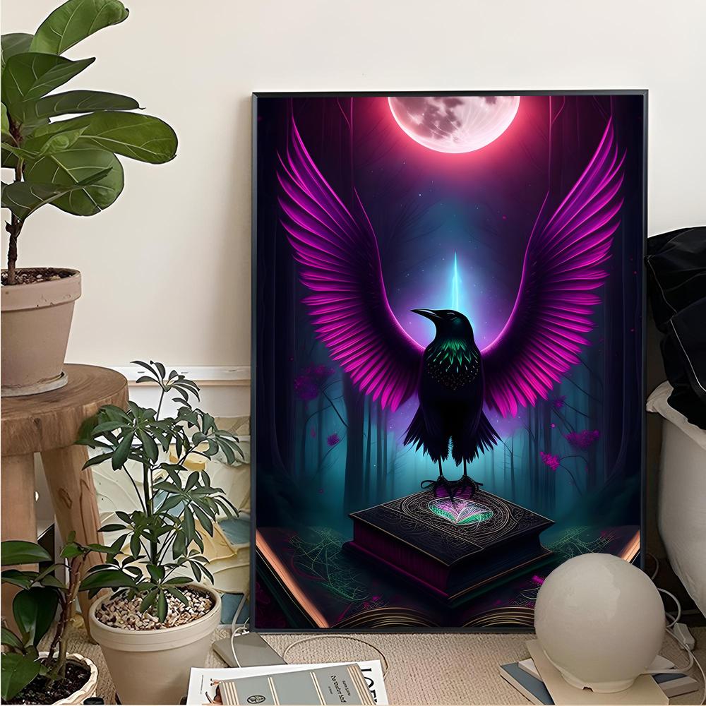 Black Raven And Magical Owl Pa - đánh giá và giá Home Cinema Wallpaper