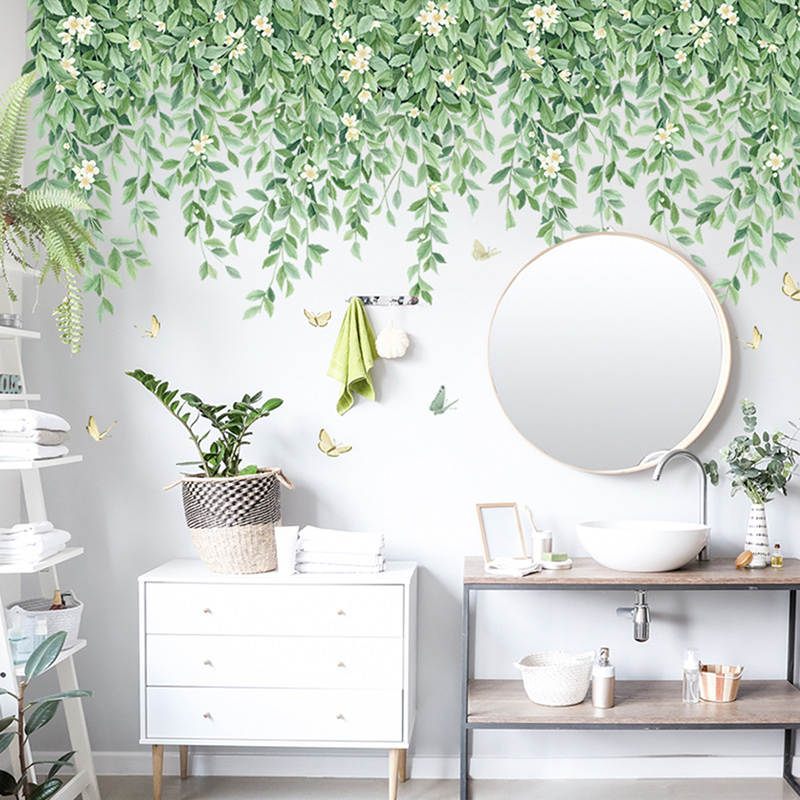 Nordic Fresh Plant Wall Sticke - đánh giá và giá Home Cinema Wallpaper