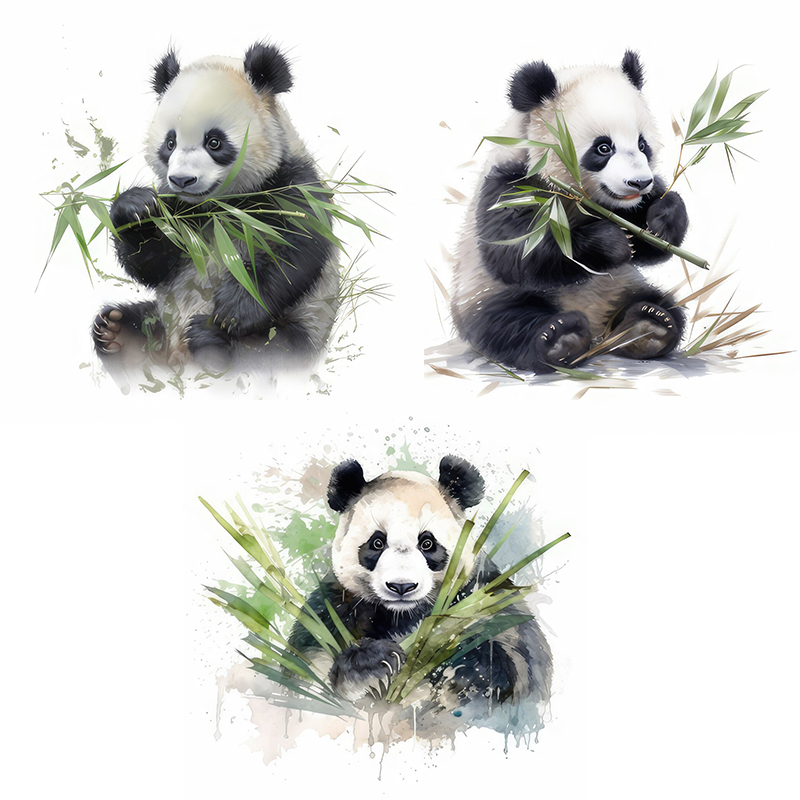 C76# Watercolor Panda Wall Sti - đánh giá và giá Home Cinema Wallpaper