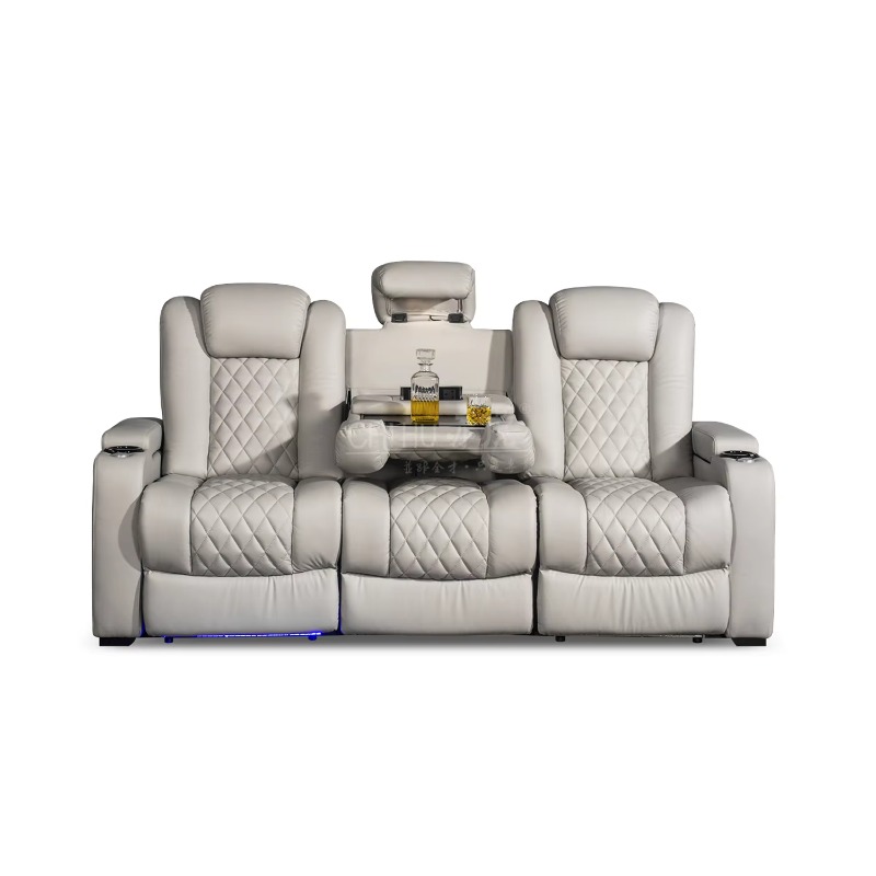 White Color 3seater Electric C - đánh giá và giá Home Cinema Recliner Chairs