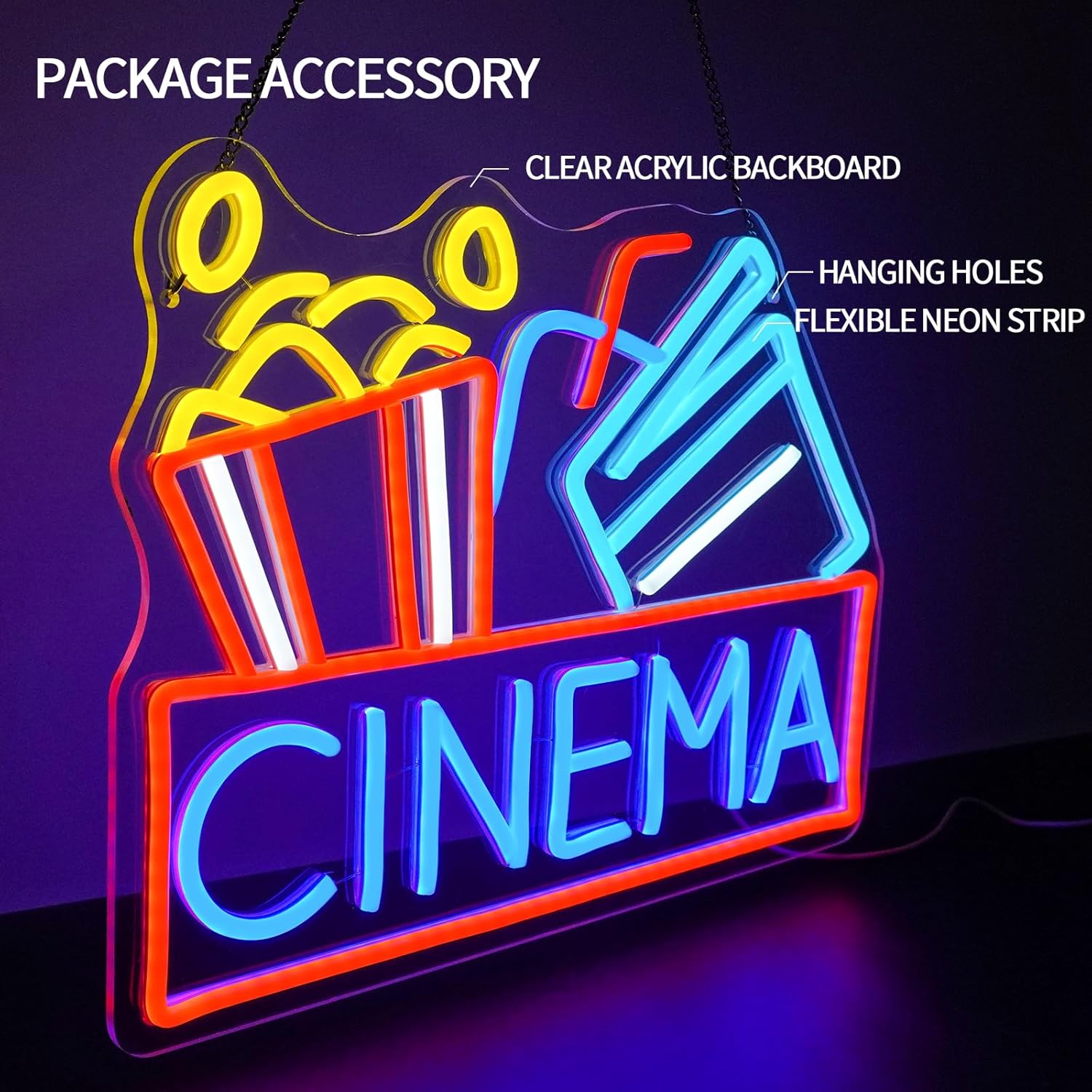 Cinema Neon Sign USB Powered L - đánh giá và giá Home Cinema Outdoor